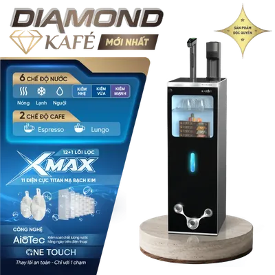 Máy lọc nước nóng lạnh Hydro-ion kiềm Karofi DIAMOND KAFÉ X68